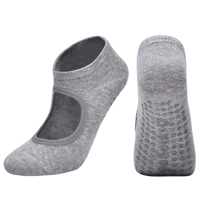 Non-Slip Yoga Socks - Premium Cotton Grip Socks for Fitness & Pilates