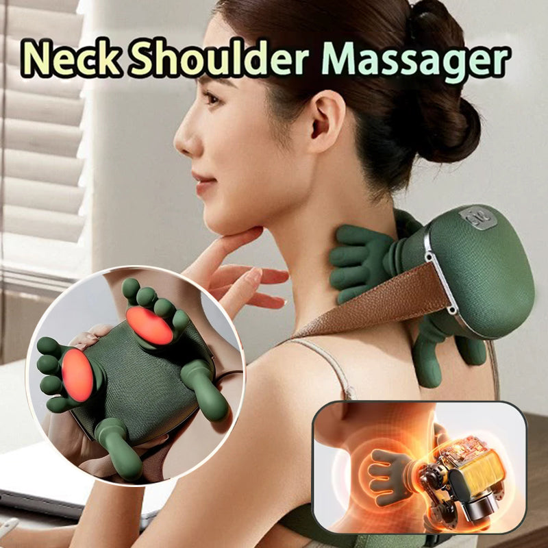 Cordless 4D Neck and Shoulder Massager with Heat Therapy
