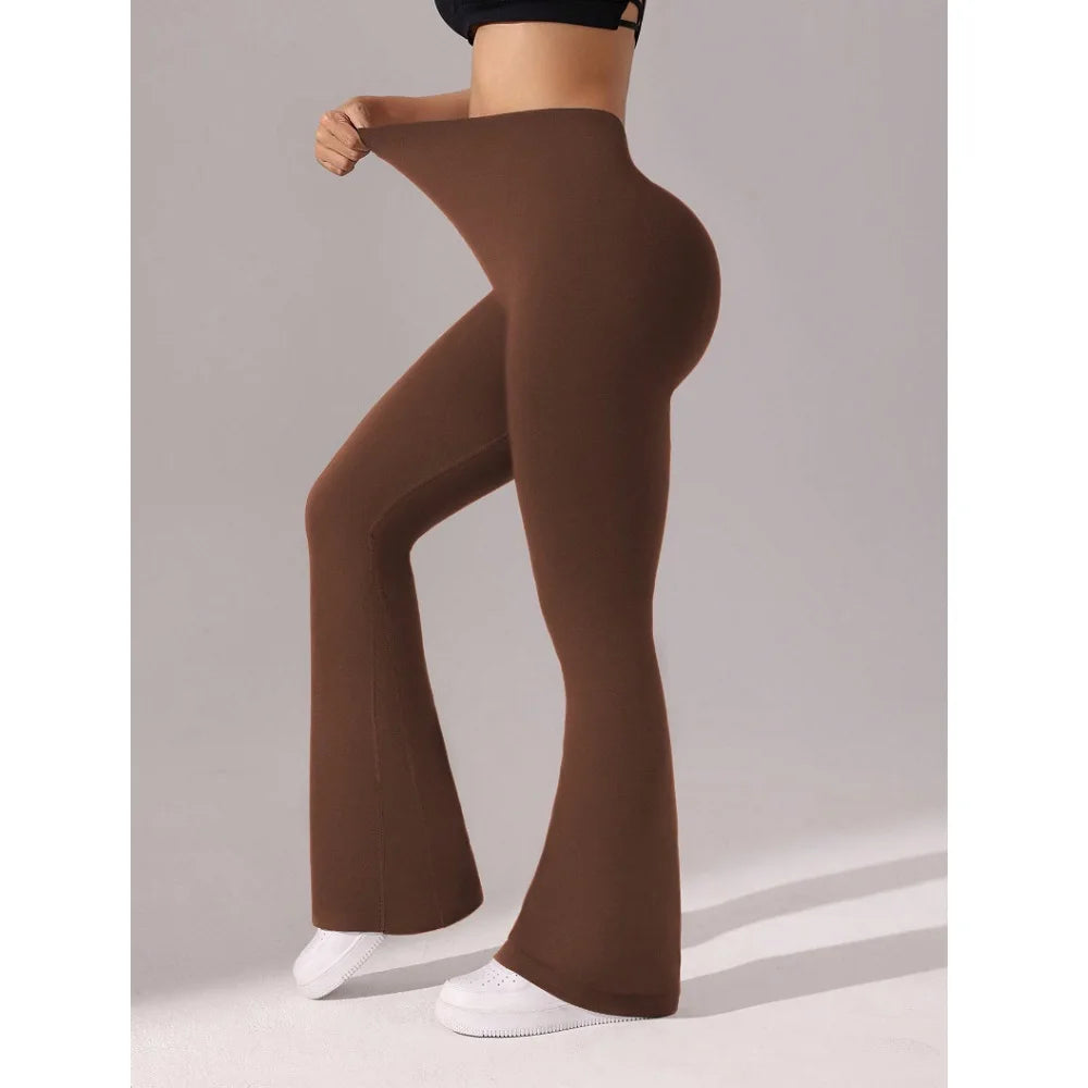 Flare Leggings V-shaped Hip Yoga Pants Women High Waist