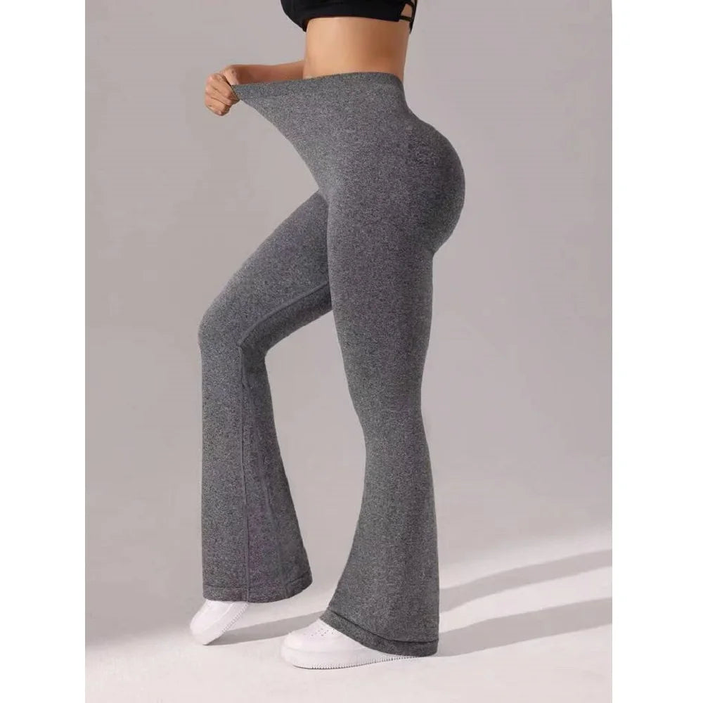Flare Leggings V-shaped Hip Yoga Pants Women High Waist