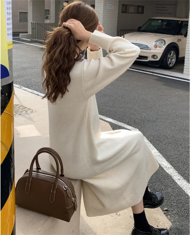 Women's Long Knitted Sweater Dress