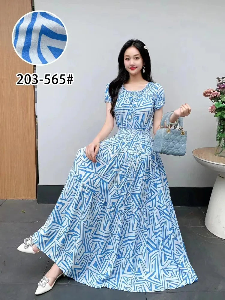 Long floral dress different color different size