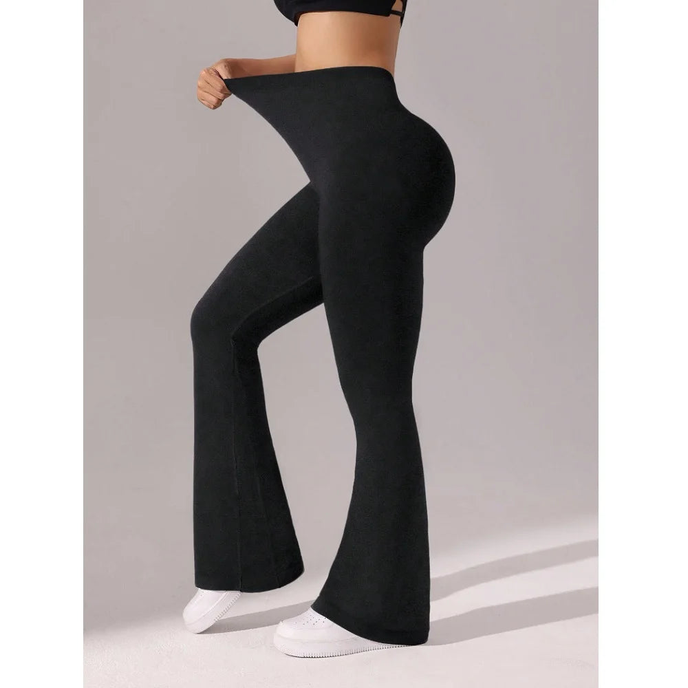 Flare Leggings V-shaped Hip Yoga Pants Women High Waist