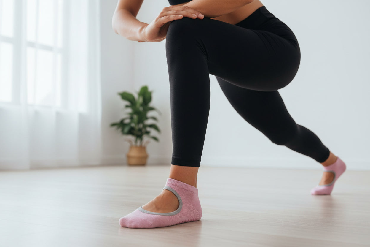 Non-Slip Yoga Socks - Premium Cotton Grip Socks for Fitness & Pilates